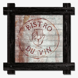 Bistro Du Vin Vintage Brick Sign - Vin De France