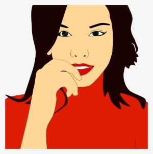 This Free Icons Png Design Of Red Lipstick Woman Portrait