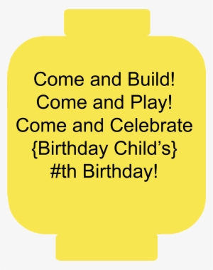 Lego Birthday Party Invitations - Illustration
