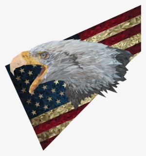 Low-poly American Eagle With U - Flag Of The United States