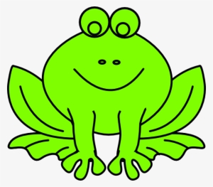 Green Frog Clip Art - F For Frog Coloring Page
