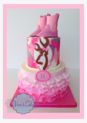 Pink Camouflage Baby Shower Cakes