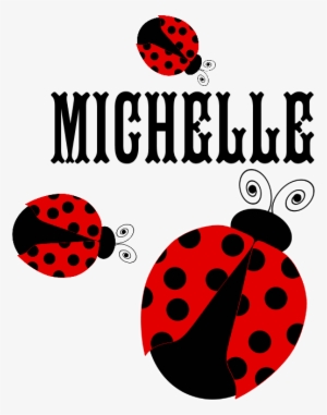 Front Design - Cute Red Black Ladybugs Name Throw Blanket
