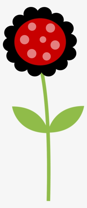Minus Scrapbooking Flowers, Baby Ladybug, Flower Clipart, - Flores Em Joaninha Png