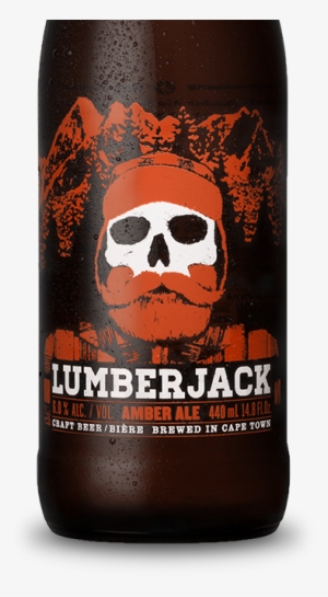 Lumberjack Amber Ale - Black Beer Bottle Design