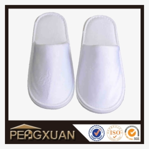 Hotel Closed Toe Hotel White Terry Slippers For Adults - Cotton Towel With Flower Design