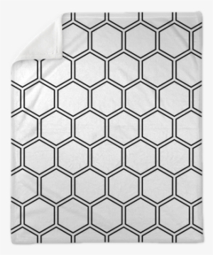 Vector Modern Seamless Geometry Pattern Hexagon, Black - Lunch Napkins Polygon Blue