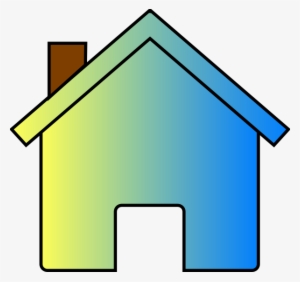 Yellow Blue Fade House 2 Clip Art At Clker - House Clipart