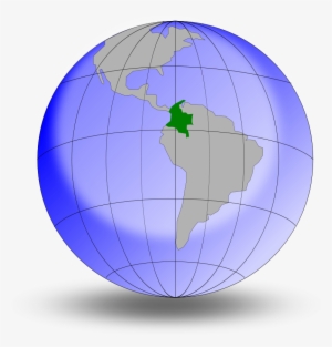 How To Set Use Colombia En El Globo Icon Png - Colombia On The Globe