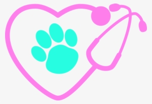 Paw Clipart Stethoscope - Stethoscope With Paw Prints