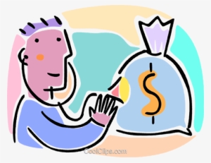 Man With A Stethoscope And Bag Of Money Royalty Free