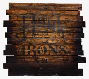 Hook & Irons Typeography Hand Painted On A Pallet Wood - Pallet