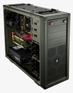 Corsair C70 Vengeance Series Military Atx Mid Tower - Corsair C70 Vengeance Series Military Green Pc Case