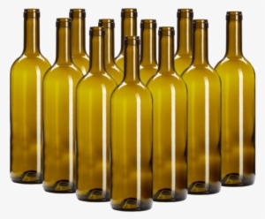 Wine Bottles Green Box Of 12 -750ml Glass Including - Wine