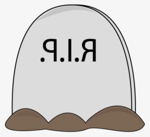 Large Halloween Tombstone With The Letters Rip Surrouned - Rip Emoji No Background
