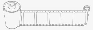 Photographic Film Computer Icons Black And White Negative - Roll Of Film Drawing
