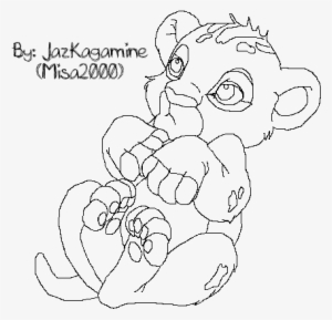 The Lion King Cub Lineart By Jazkagamine On Deviantart - Lion King Cub Drawing