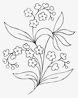 Jpeg Download Png - Free Clip Art Flowers Black And White