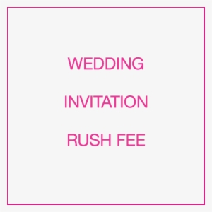 Wedding Invitation Rush Fee - Wedding Logo Icon Vector