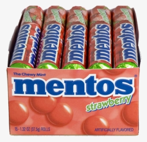4 Pack - Mentos Strawberry Roll 15 Rolls (1.32 Oz Per
