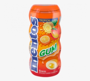 Mentos Gum Tropical Flavor -sku - Mentos Pure White Chewing Gum, Sweet Mint - 15 Pieces