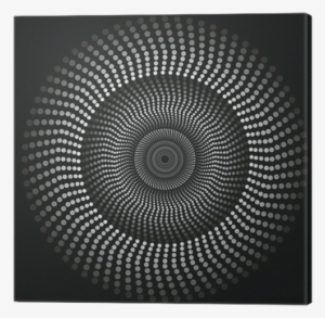 Black And White Circles Round Frame Canvas Print • - Oct Club Party Flyers