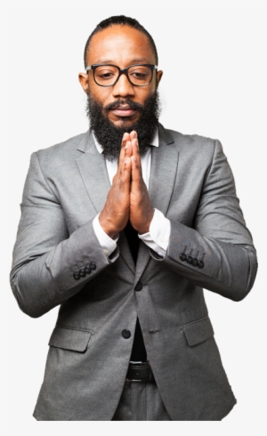 "a Picture Of A Black Man Praying On The Services Page" - Advertising