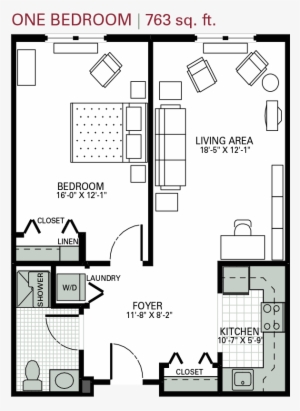 Thotgs Onebedroom 763sqft - Senior Living One Bedroom Floor Plans