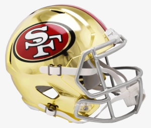 San Francisco Ers Chrome Alternate Replica Helmet Png - San Francisco 49ers