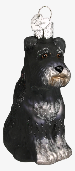Black Schnauzer Glass Ornament - Old World Christmas Glass Blown Black Schnauzer Ornament