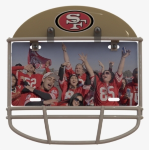 San Francisco 49ers Helmet Frame - Fanmats San Francisco 49ers Gold Nylon Area Rug