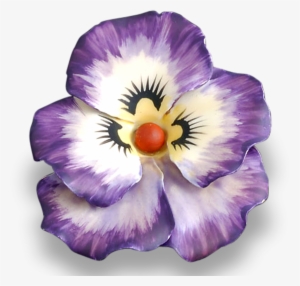 Purple Enamel Pansy Brooch - Pansy