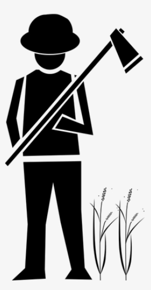 Farmer Silhouette Public Domain Vectors - Black And White Farming Clipart
