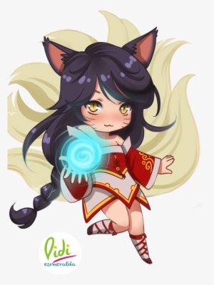 Ahri Chibi By Didi-esmeralda On Deviantart Ahri Lol, - League Of Legends Ahri Chibi