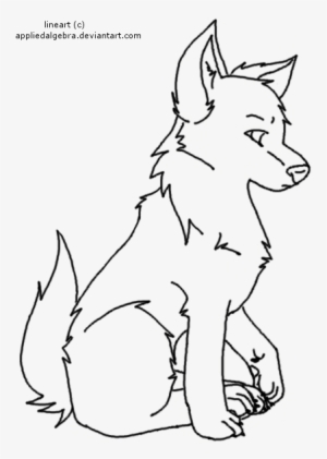 Free Wolf Pup Lineart By Appliedalgebra - Tribal Wolf Pup Drawings
