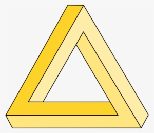 Penrose Triangle Illusion - Penrose Triangle Clear Background