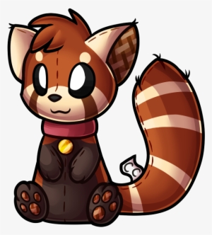Drawn Red Panda Wolf - Cute Furry Red Panda