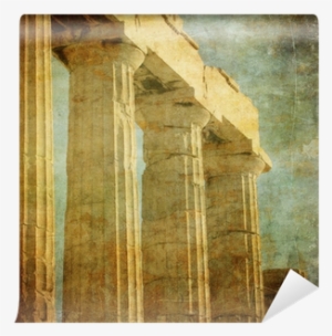 Vintage Image Of Greek Columns, Acropolis, Athens, - Acropolis Of Athens