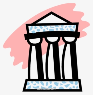 Greek Columns Royalty Free Vector Clip Art Illustration - Illustration