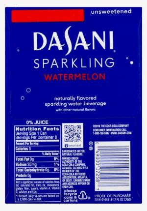 Dasani Sparkling Water, Black Cherry - 8 Pack, 12 Fl