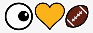 Wp I Love Football Yellow Emoji - Heart