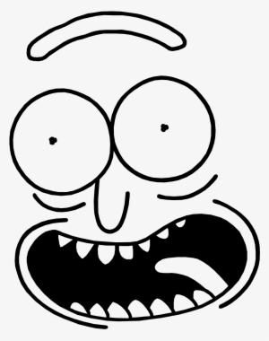 [s] I Turned Myself Into A Stencil, Morty I'm Stencil - Rick And Morty Black And White