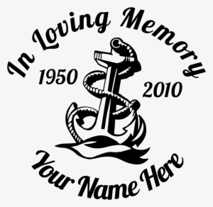 In Loving Memory Anchor Sticker Designer Png Navy Anchor - Loving Memory Heart Sticker