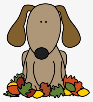 Scarecrow Clipart Autumn Animal - Dog Leaves Clipart