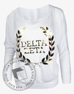 Delta Zeta Laurel Wreath Long Sleeve - Long-sleeved T-shirt