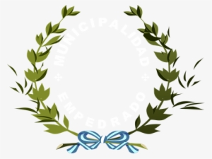 Green Wreath Ribbon Roman Laurel Victory W - Lambang Bunga Png
