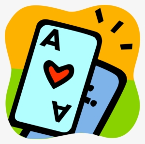 Vector Illustration Of Ace Of Hearts Casino And Gambling - Child