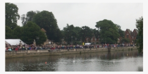 Olympic Torch Relay Crowds Along The Embankment In - Tree