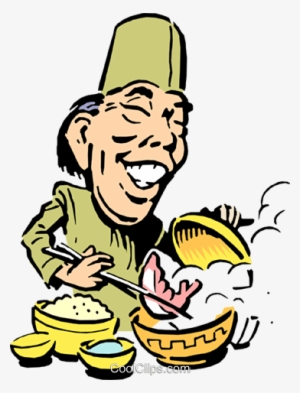 Cartoon Japanese Chef Royalty Free Vector Clip Art - Illustration