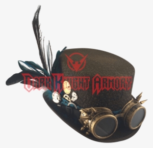 Ladys Brown Steampunk Hat With Spiked Goggles - Steampunk Hat Transparent Png